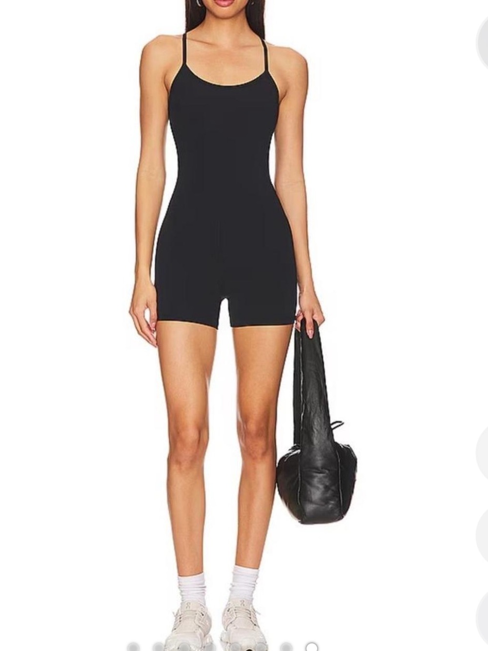 NWT Victoria's Secret Black Seamless Bike Shorts Romper Size M